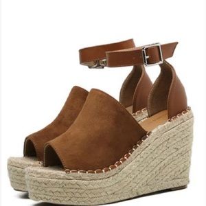 Platform Wedges with Ankle Strap